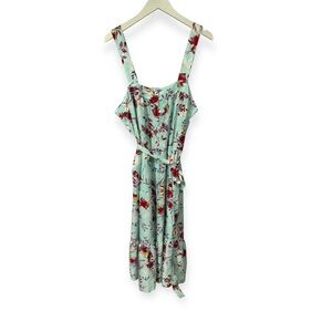 NWT women’s Large Ophelia Roe Maxi Dress Floral Print Aqua. Pretty Size XL